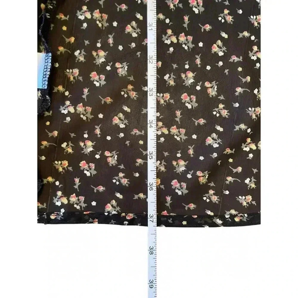 LEITH Floral Chiffon Batwing Kimono Blouse Size XS/S - Picture 4 of 6